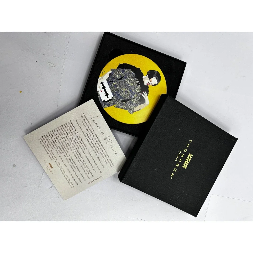 Thompson Madrid Artist Esteban Coaster Set 4pc Spanish Icons‎ Collage Art Boxed